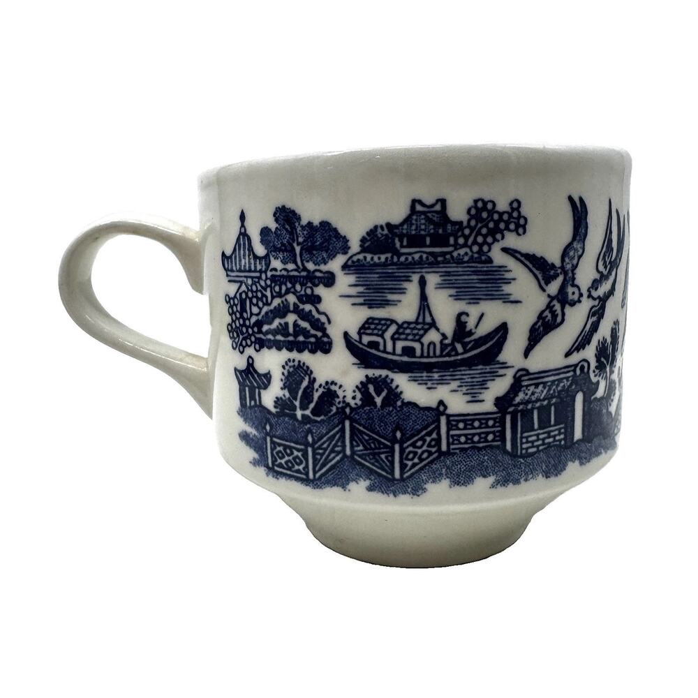 Vintage Churchill Blue Willow China Coffee/Tea Cup Made in England